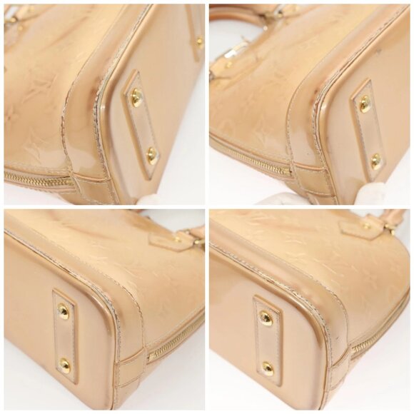 LOUIS VUITTON Monogram Vernis Alma BB Hand Bag Beige Dunne - Picture 16 of 16
